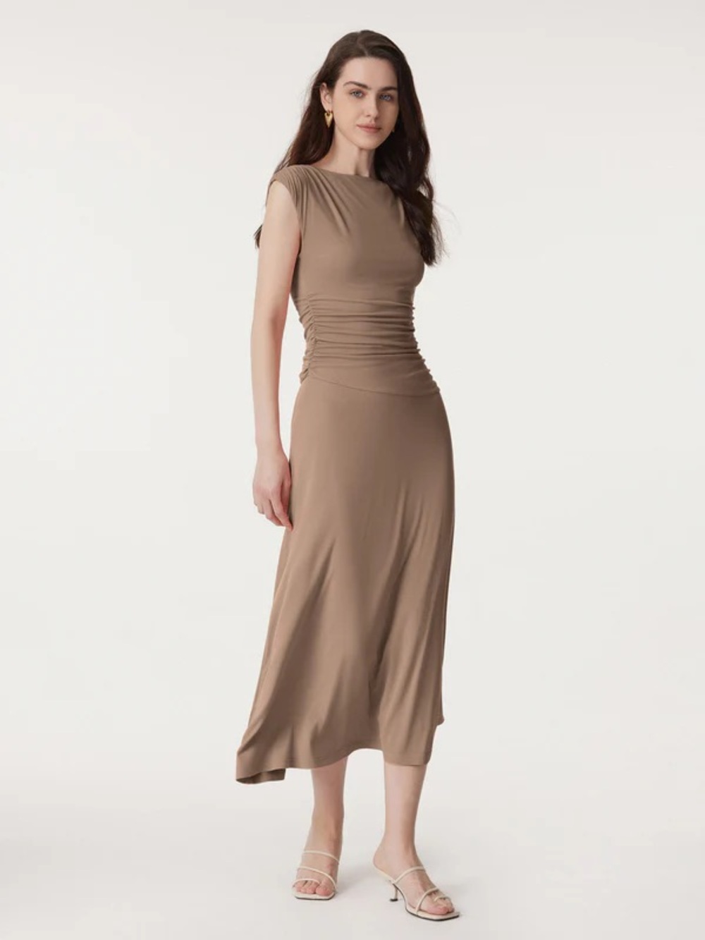 OGL Breezy Cooling Side Ruched Maxi Dress
